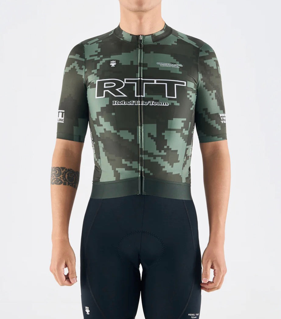Men's Short Sleeves Jersey SS32 Camouflage Green